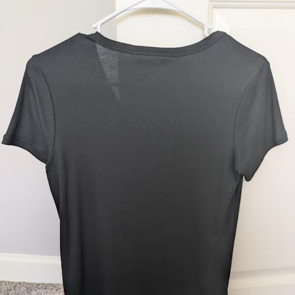 Market and Spruce womens green ribbed button front short sleeve top size S - Picture 3 of 3